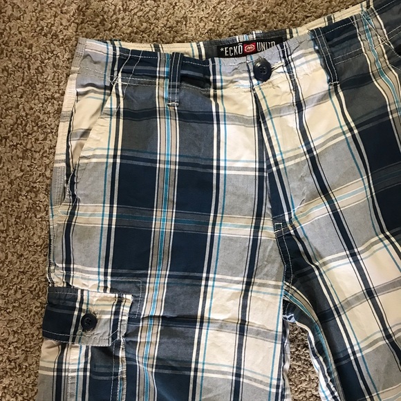 ECKO ULTD Blue Plaid Cargo W28 - Picture 5 of 7